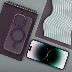 Kryt Matte Mag Cove na Apple iPhone 13 Pro Max MagSAFE  Slivkovo červený