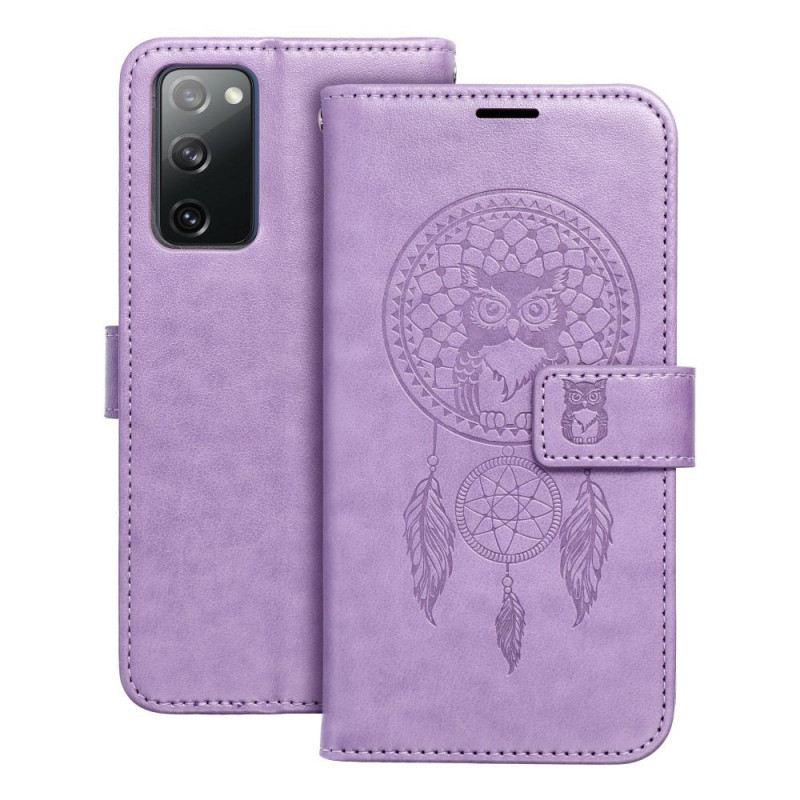 Peňaženkové puzdro MEZZO Book na XIAOMI Redmi Note 11 Pro Lapač snov  Fialový (Purple)