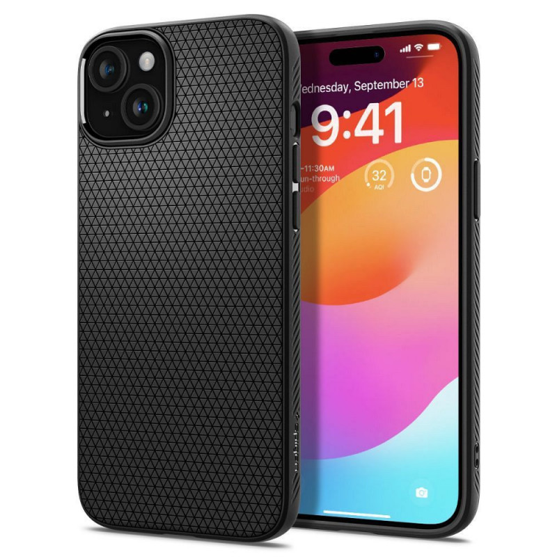 Kryt Spigen  Liquid Air na Apple iPhone 15 Matná čierna
