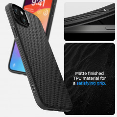 Kryt Spigen  Liquid Air na Apple iPhone 15 Plus Matná čierna