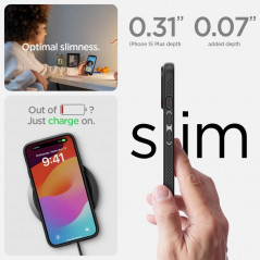 Kryt Spigen  Liquid Air na Apple iPhone 15 Plus Matná čierna