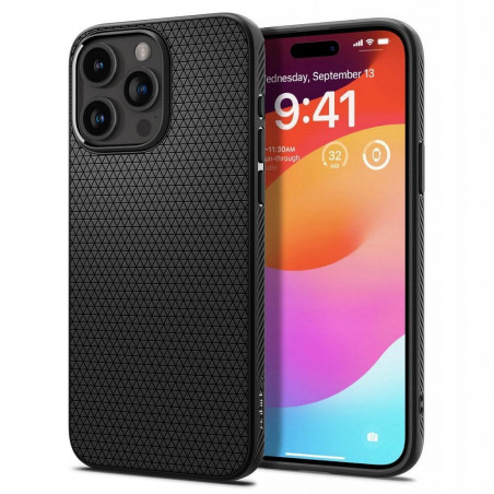 Kryt Spigen  Liquid Air na Apple iPhone 15 Pro Matná čierna