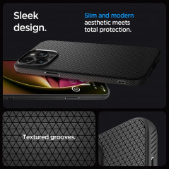 Kryt Spigen  Liquid Air na Apple iPhone 15 Pro Matná čierna