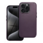 Kryt Leather Mag Cover na Apple iPhone 15 Pro Elegant  MagSAFE  Tmavo fialový (violet)