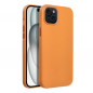 Kryt Leather Mag Cover na Apple iPhone 15 Plus Elegant  MagSAFE  Oranžový