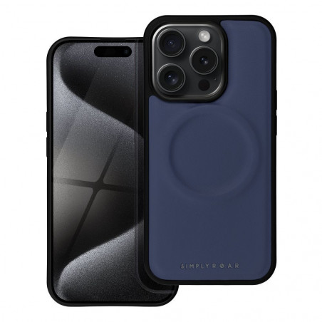 Kryt Roar Mag Morning na Apple iPhone 15 Pro Elegant MagSAFE Tmavší modrý