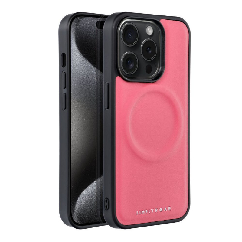 Kryt Roar Mag Morning na Apple iPhone 15 Pro Elegant  MagSAFE  Žiarivý ružový
