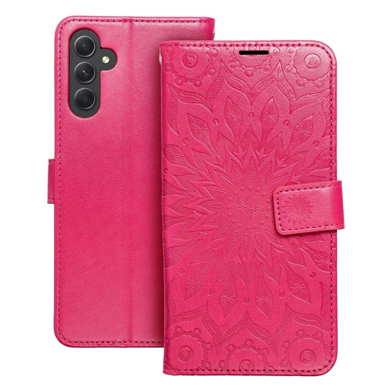 Peňaženkové puzdro MEZZO Book na Samsung Galaxy A14 5G Mandala  Purpurový