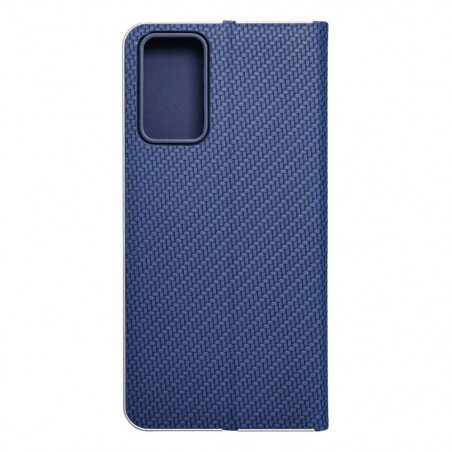 Peňaženkové puzdro LUNA Book Carbon na XIAOMI Redmi Note 12s Uhlíkové vlákno, Elegant Modrý