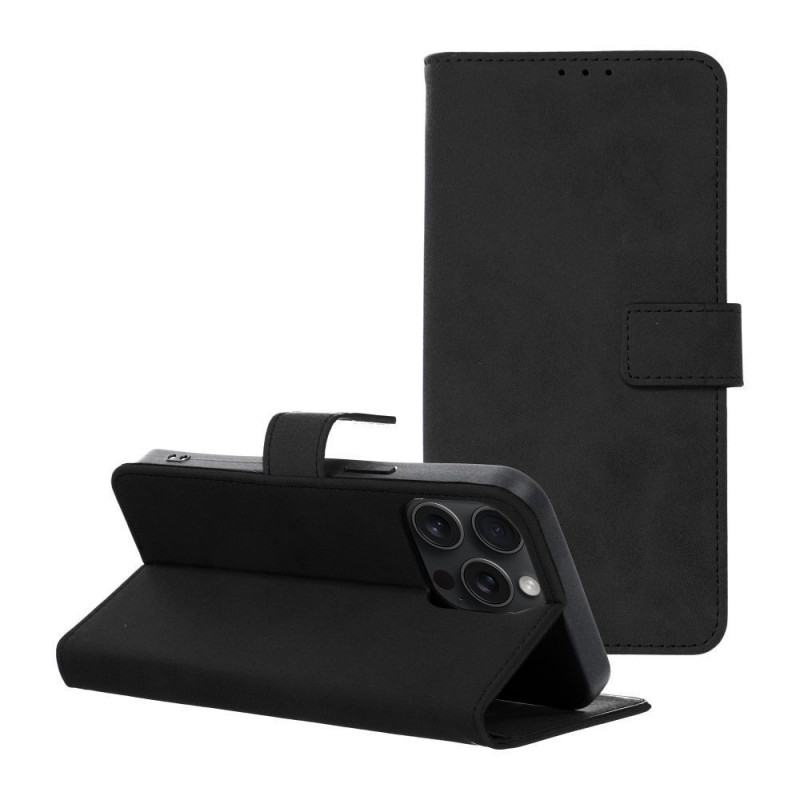 Peňaženkové puzdro TENDER Book na Apple iPhone 15 Pro Max Čierny