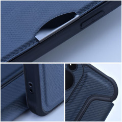 Peňaženkové puzdro Razor Book na XIAOMI Redmi Note 12s Uhlíkové vlákno, Karbónový vzor  Modrý
