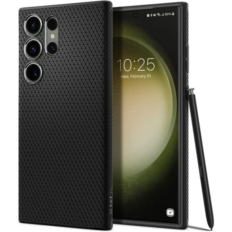 Kryt Spigen  Liquid Air na Samsung Galaxy S23 Ultra 5G Matná čierna