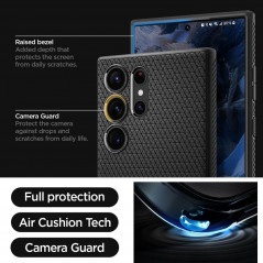 Kryt Spigen  Liquid Air na Samsung Galaxy S23 Ultra 5G Matná čierna