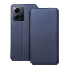 Peňaženkové puzdro Dual Pocket book na XIAOMI Redmi Note 12 4G Tmavší modrý