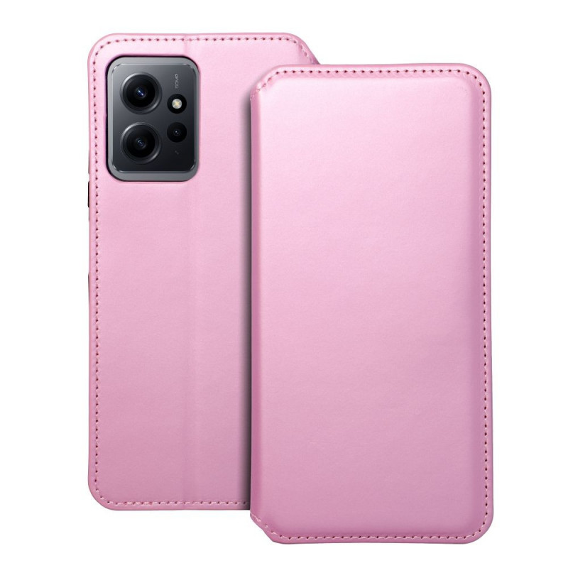 Peňaženkové puzdro Dual Pocket book na XIAOMI Redmi Note 12 5G Svetlo ružový 