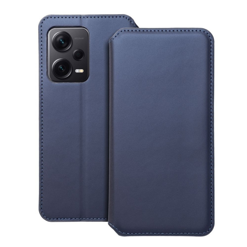 Peňaženkové puzdro Dual Pocket book na XIAOMI Redmi Note 12 Pro Plus 5G Tmavší modrý 