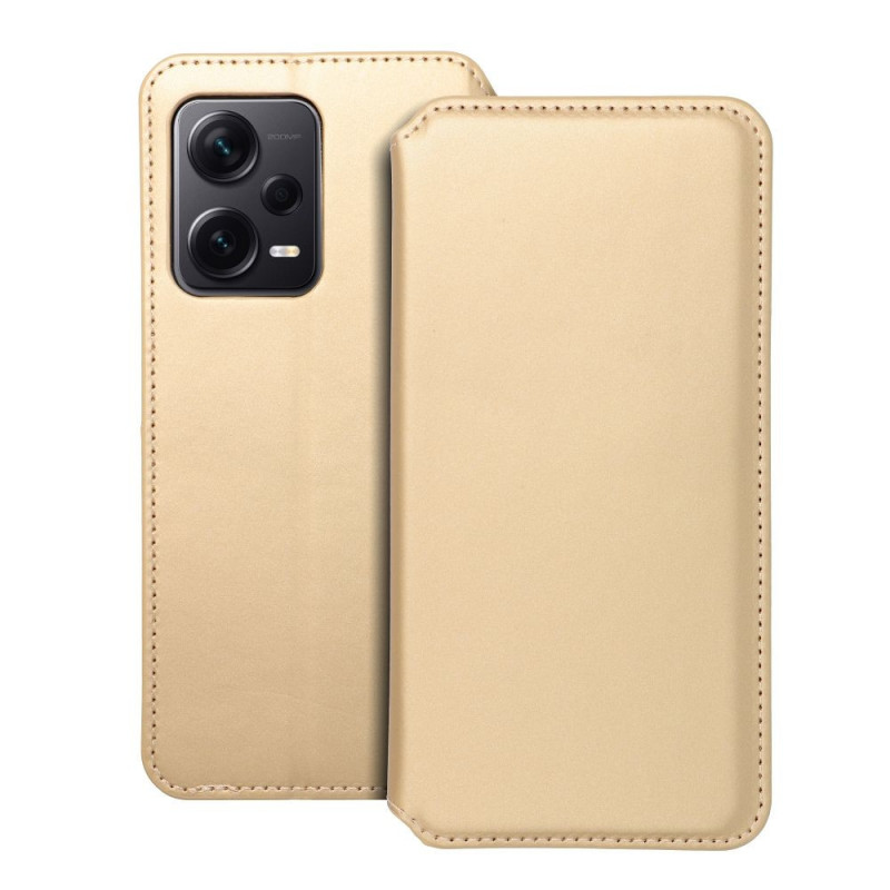 Peňaženkové puzdro Dual Pocket book na XIAOMI Redmi Note 12 Pro Plus 5G Zlatý 
