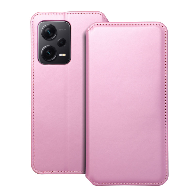 Peňaženkové puzdro Dual Pocket book na XIAOMI Redmi Note 12 Pro Plus 5G Svetlo ružový 