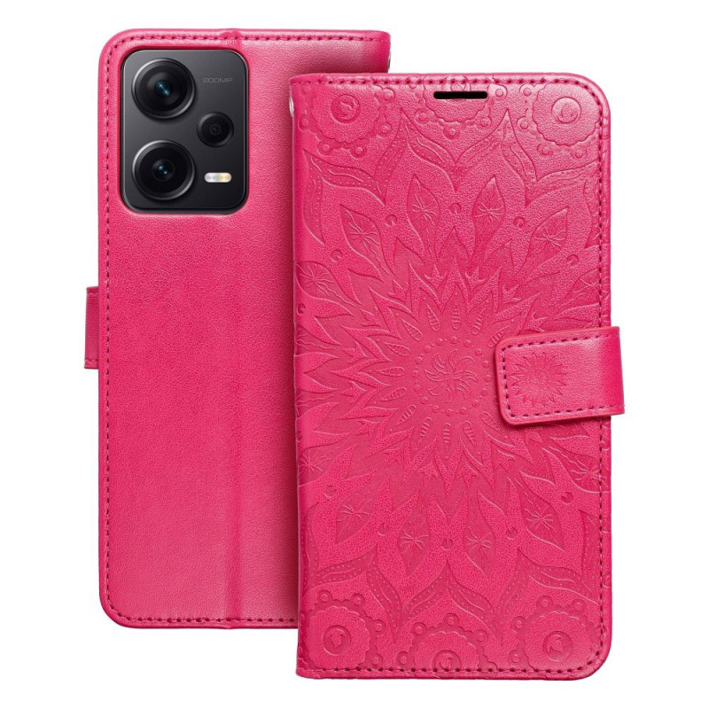 Peňaženkové puzdro MEZZO Book na XIAOMI Redmi Note 12 5G Mandala  Purpurový