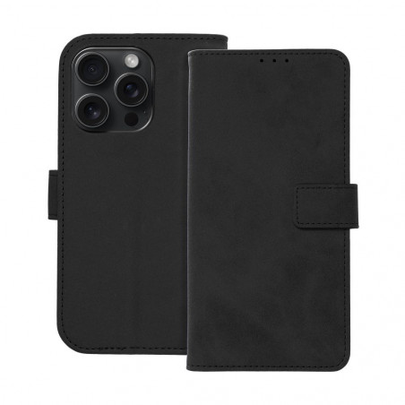Peňaženkové puzdro TENDER Book na Apple iPhone 15 Pro Čierny