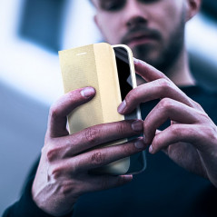 Peňaženkové puzdro Sensitive Book na Apple iPhone 15 Pro Max Zlatý