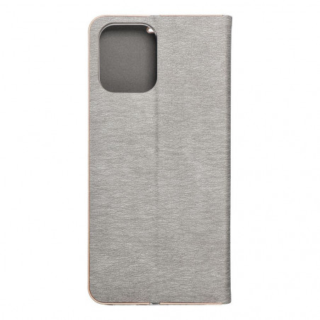 Peňaženkové puzdro LUNA Book Gold na XIAOMI Redmi 12 Elegant Strieborný