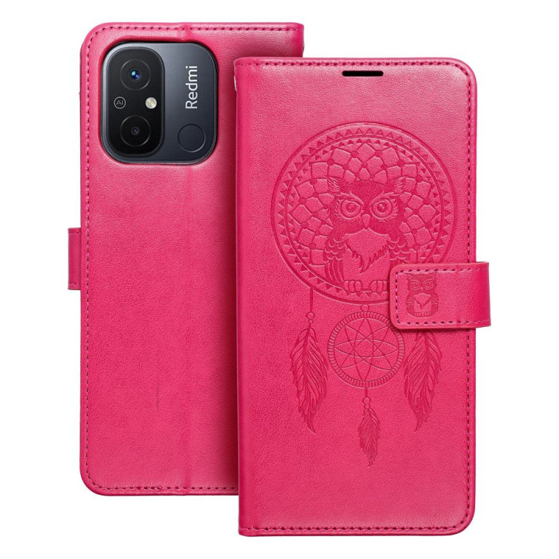 Peňaženkové puzdro MEZZO Book na XIAOMI Redmi 12C Lapač snov  Purpurový