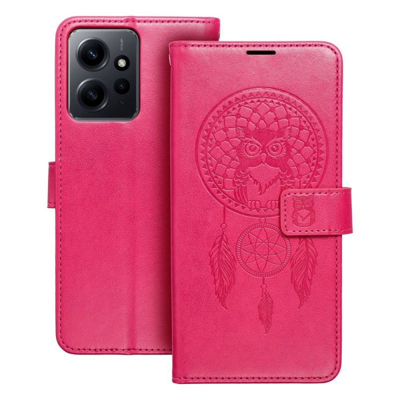 Peňaženkové puzdro MEZZO Book na XIAOMI Redmi Note 12 4G Lapač snov  Purpurový