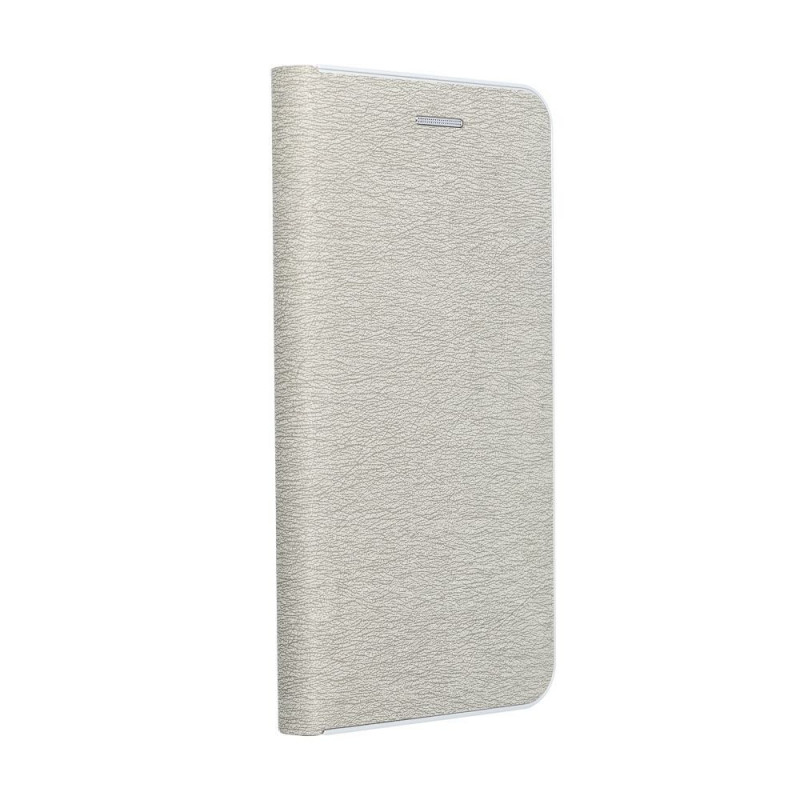 Peňaženkové puzdro LUNA Book Gold na Apple iPhone 15 Elegant  Strieborný