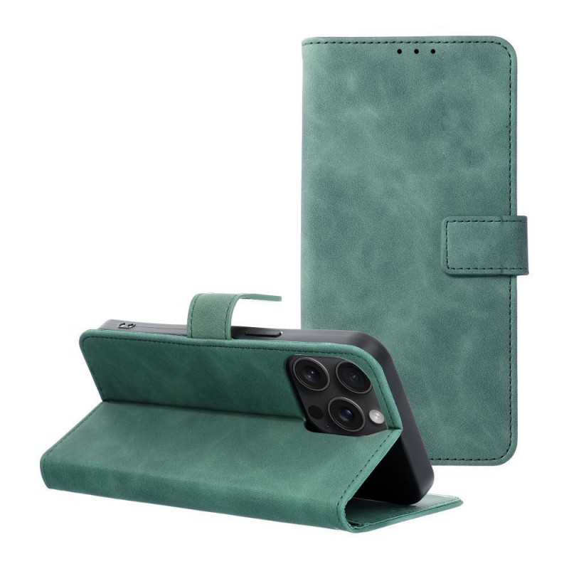 Peňaženkové puzdro TENDER Book na Apple iPhone 15 Pro Max Zelený