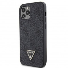 Kryt Guess Metal Logo Starss Crossbody na Apple iPhone 12 Pro Elegant Čierny