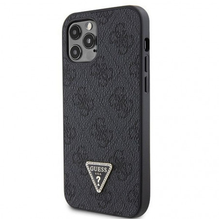 Kryt Guess Metal Logo Starss Crossbody na Apple iPhone 12 Pro Elegant Čierny