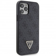 Kryt Guess Metal Logo Starss Crossbody na Apple iPhone 12 Pro Elegant  Čierny