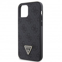 Kryt Guess Metal Logo Starss Crossbody na Apple iPhone 12 Elegant  Čierny