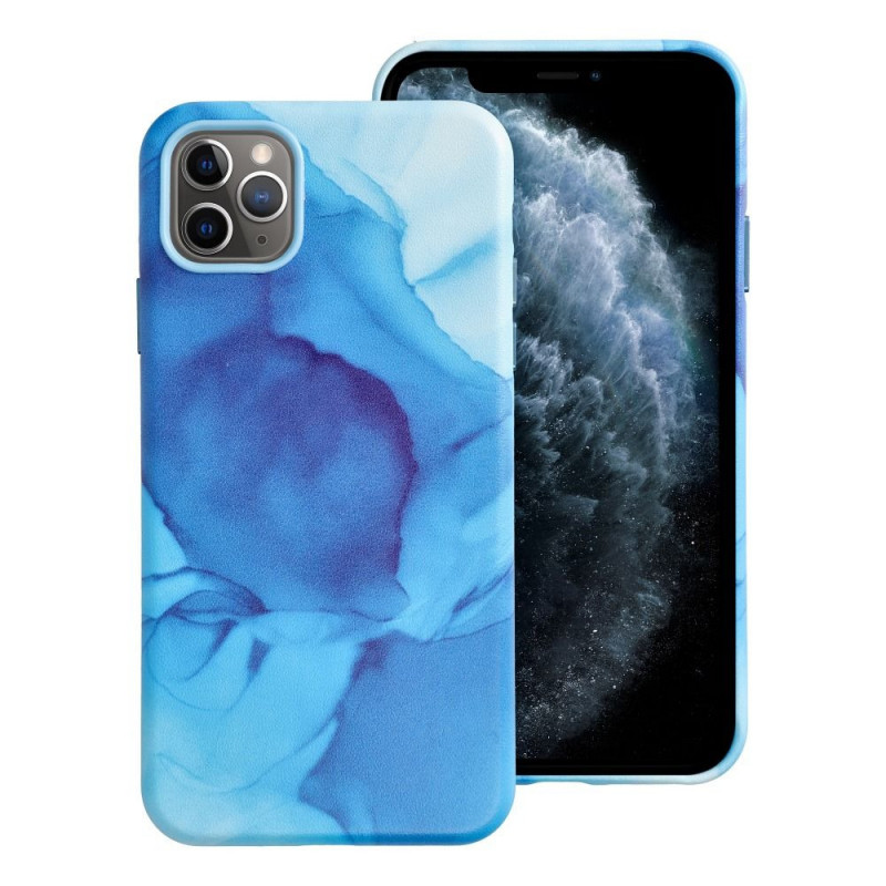 Kryt Leather Mag Cover na Apple iPhone XS Max Elegant  MagSAFE  Modrá škvrna