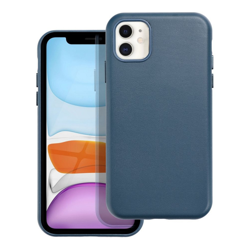 Kryt Leather Mag Cover na Apple iPhone 11 Elegant  MagSAFE  Indigový modrý