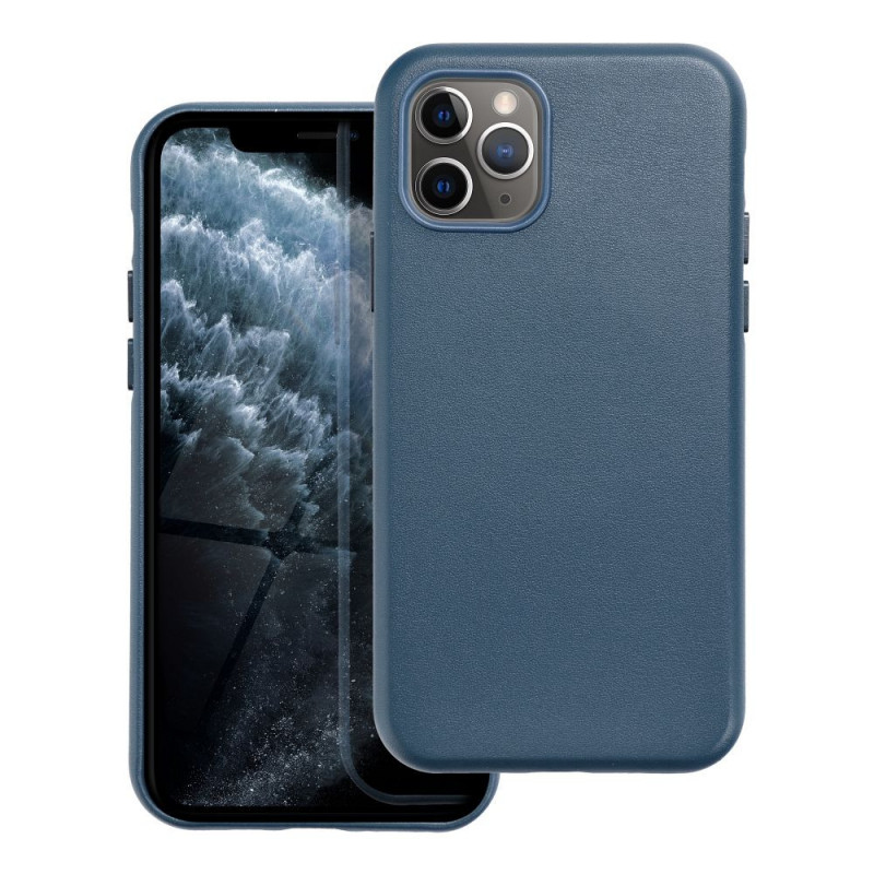 Kryt Leather Mag Cover na Apple iPhone 11 Pro Elegant  MagSAFE  Indigový modrý