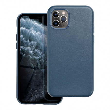 Kryt Leather Mag Cover na Apple iPhone 11 Pro Elegant MagSAFE Indigový modrý