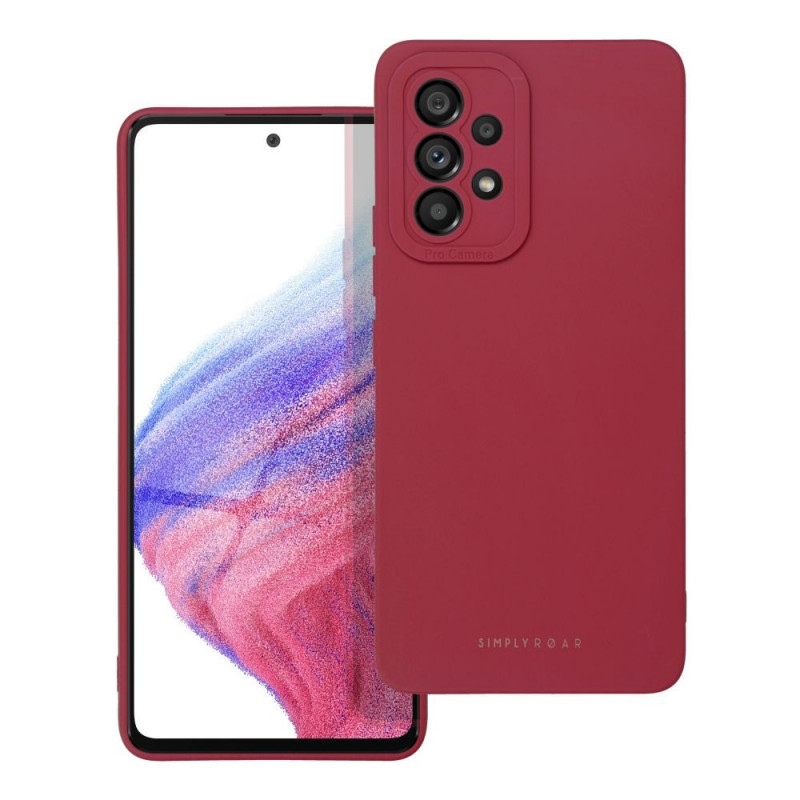 Kryt Roar Luna na Samsung Galaxy A53 5G Jednofarebný, Štýlový, Estetický doplnok  Červený