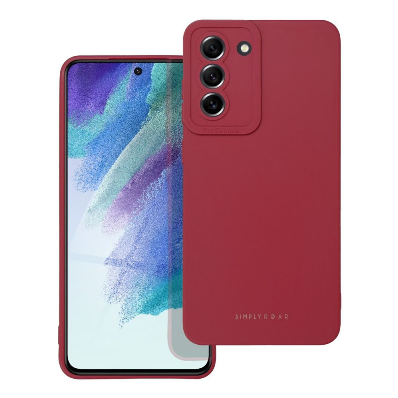 Kryt Roar Luna na Samsung Galaxy S21 FE 5G Jednofarebný, Štýlový, Estetický doplnok  Červený