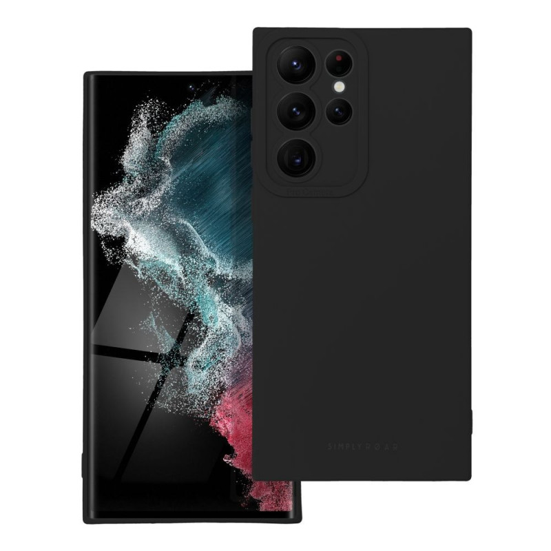 Kryt Roar Luna na Samsung Galaxy S22 Ultra Jednofarebný, Štýlový, Estetický doplnok  Čierny