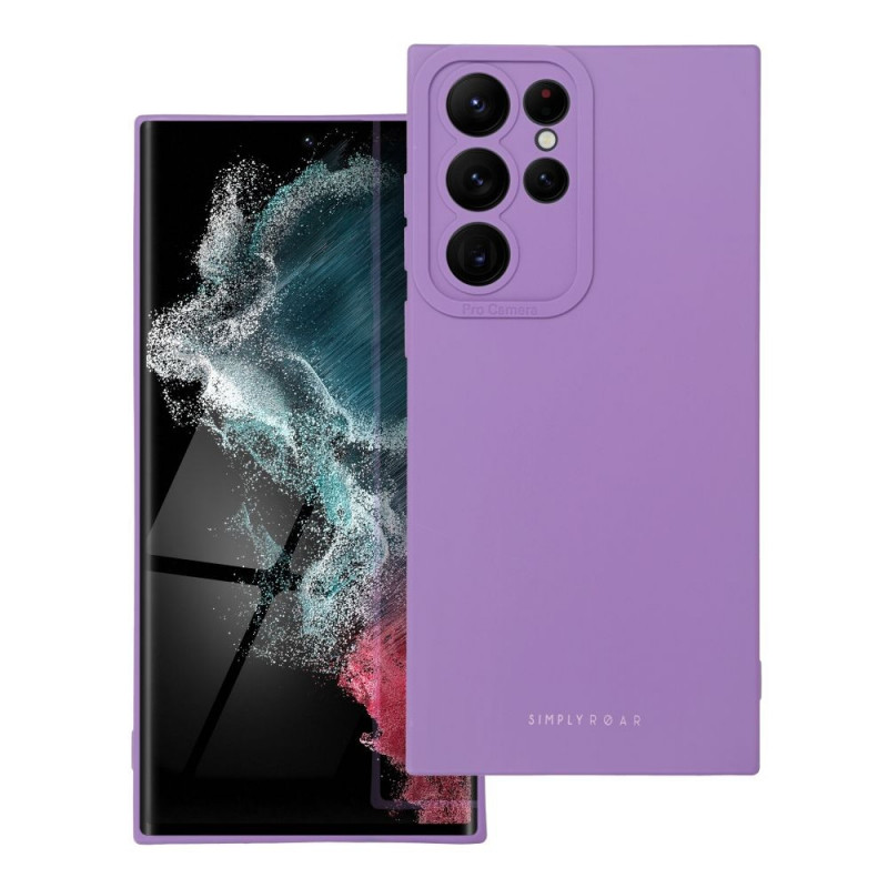 Kryt Roar Luna na Samsung Galaxy S22 Ultra Jednofarebný, Štýlový, Estetický doplnok  Fialový (Violet)