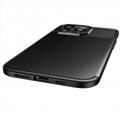Kryt Carbon premium na Apple iPhone 14 Pro Elegant  Čierny
