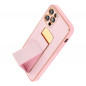 Kryt LEATHER Case Kickstand na Apple iPhone 14 Pro Ružový