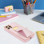 Kryt LEATHER Case Kickstand na Apple iPhone 14 Pro Ružový