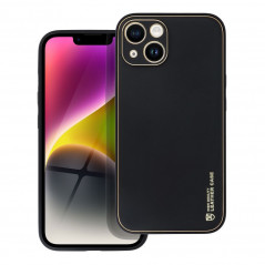 Kryt Leather na Apple iPhone 14 Čierny