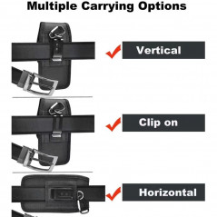 Univerzálne puzdro, Vertikálne puzdro Vertical Belt Holster OXFORD na Apple iPhone 13 Pro Čierny