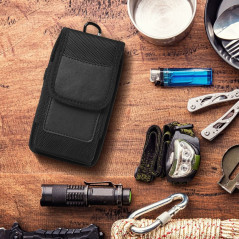 Univerzálne puzdro, Vertikálne puzdro Vertical Belt Holster OXFORD na Apple iPhone 13 Pro Čierny