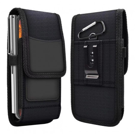 Univerzálne puzdro, Vertikálne puzdro Vertical Belt Holster OXFORD na Samsung Galaxy S21 Ultra 5G Čierny