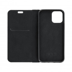 Peňaženkové puzdro LUNA Book Carbon na Apple iPhone 14 Pro Max Uhlíkové vlákno, Elegant  Čierny